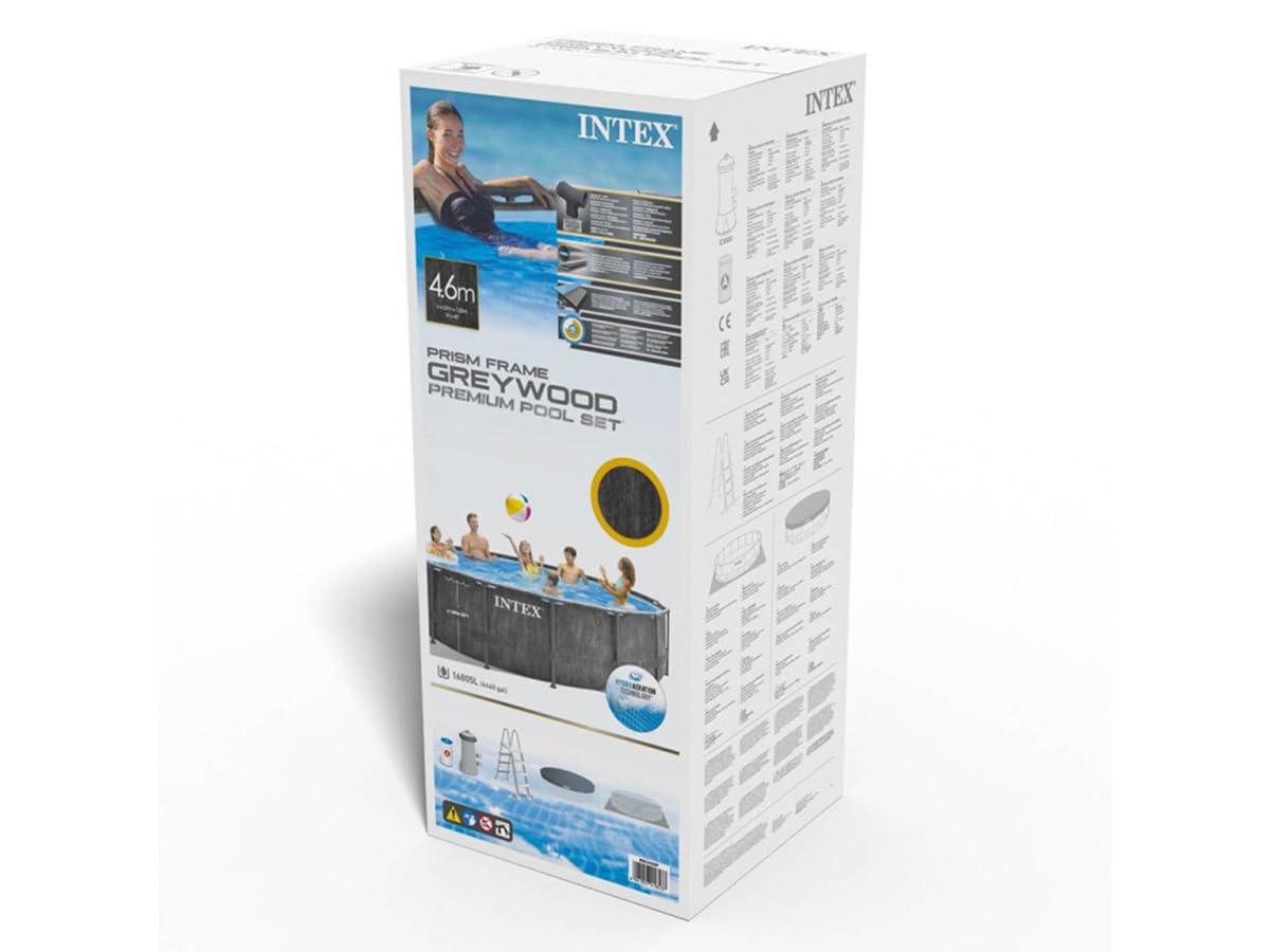 Intex 15FT X 48IN GREYWOOD Prism Frame Premium Pool Set