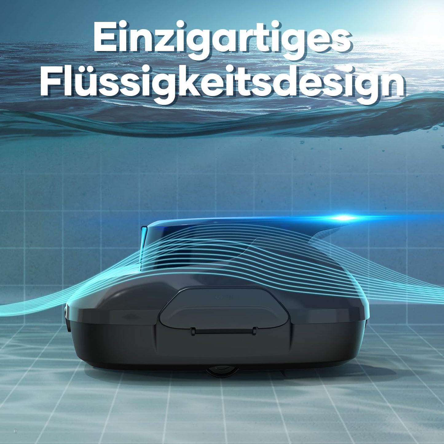 AIPER Poolroboter kabellos - 90 Min. Akku-Reinigungszeit, automatische Reinigung mit Selbsteinparkfunktion, kompakt & leicht, für flachen Boden