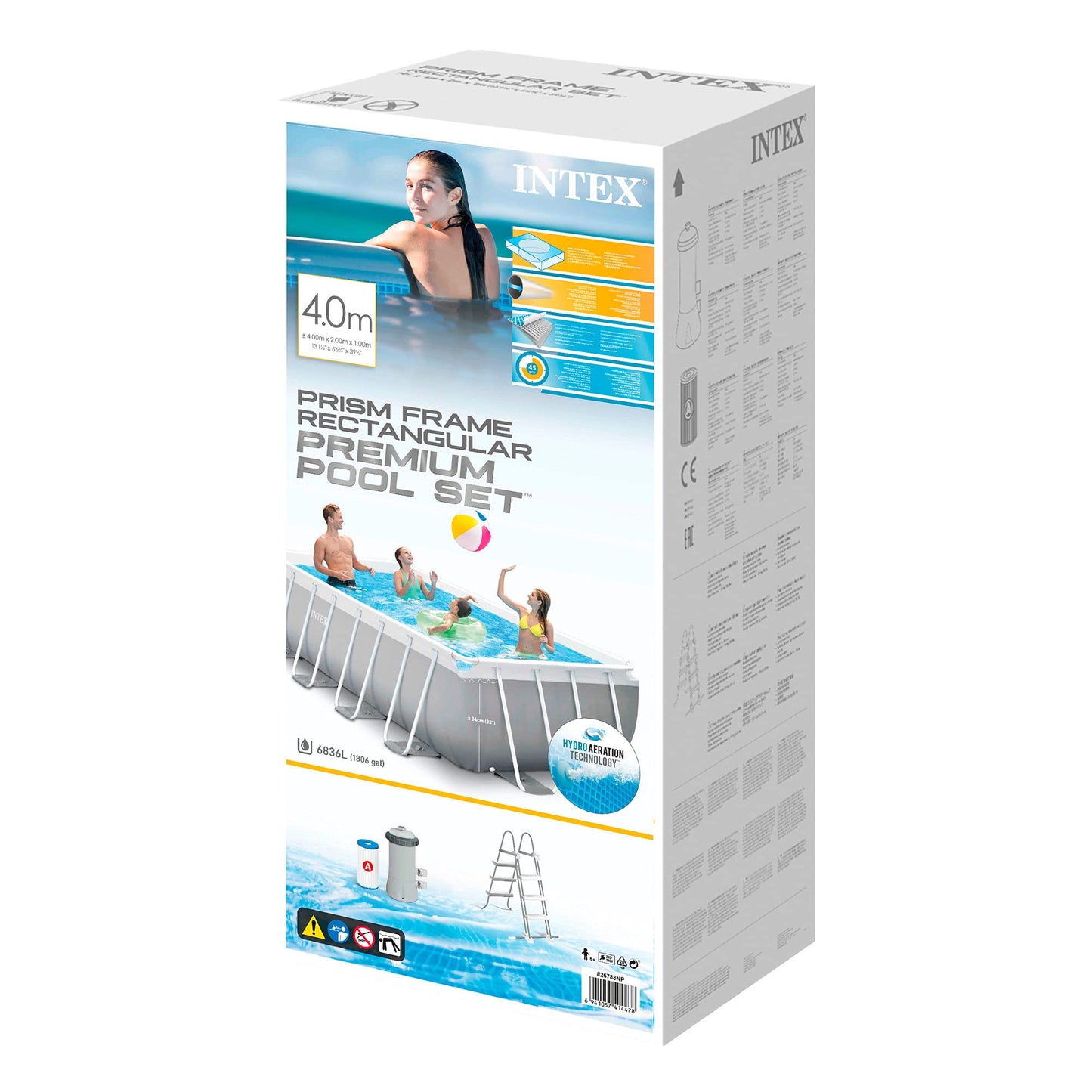Intex 4M X 2M X 1M Prism Frame Rectangular Pool Set