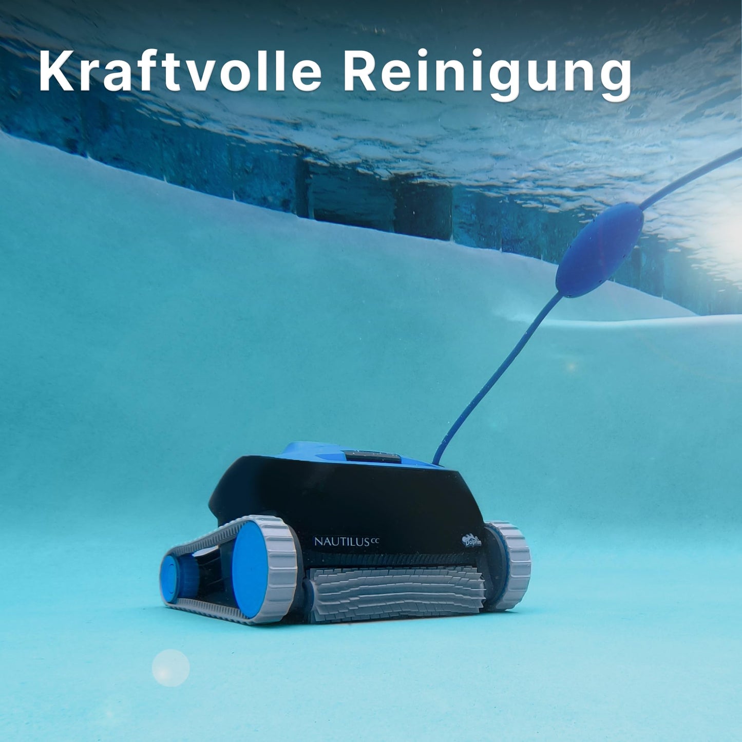 Dolphin Nautilus CC Poolroboter mit Kabel - Boden/Wandreinigung, Energieeinsparung, für eingelassene Pools bis 10m, automatische Wasserpflege