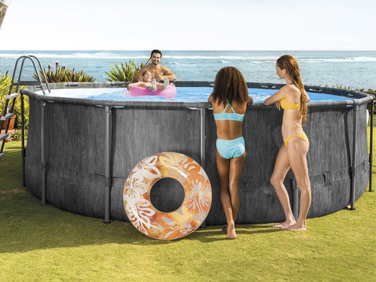 Intex 15FT X 48IN GREYWOOD Prism Frame Premium Pool Set