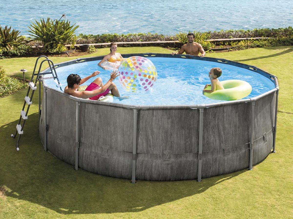 Intex 15FT X 48IN GREYWOOD Prism Frame Premium Pool Set
