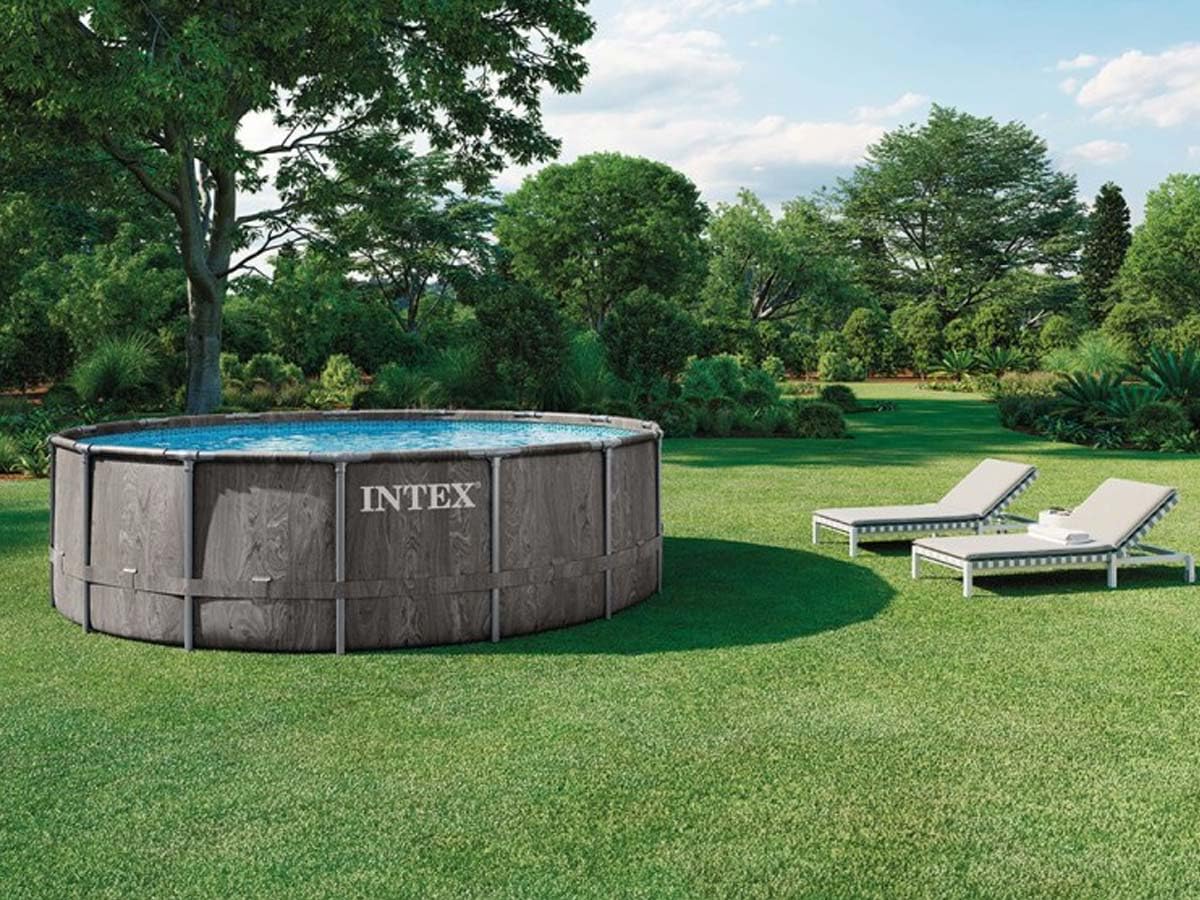 Intex 15FT X 48IN GREYWOOD Prism Frame Premium Pool Set