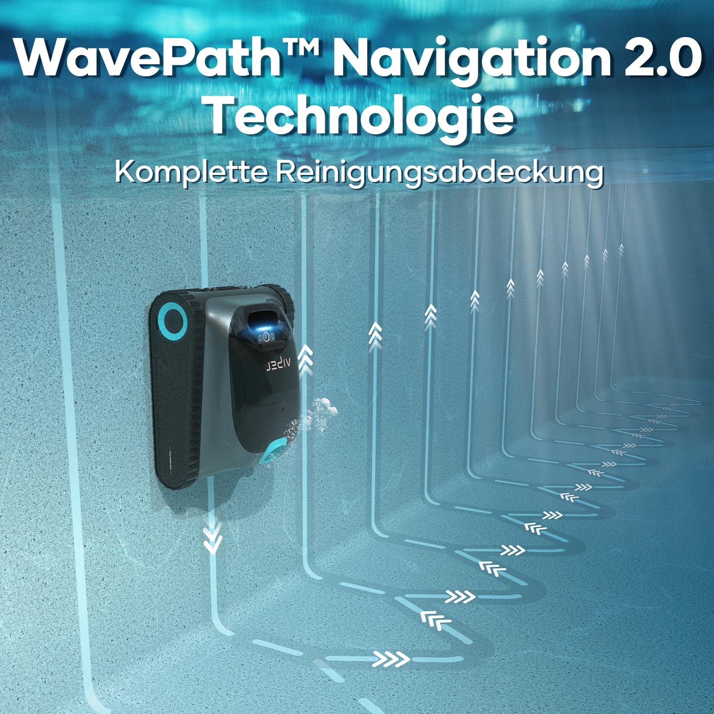 AIPER Scuba S1 - Poolroboter Boden/Wand kabellos, Wandklettern, intelligente Navigation 2.0, 150 Min. Akku, für Einbaupools bis 150m²
