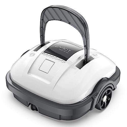 WYBOT Poolroboter kabellos - 100 Min. Dual-Antriebsmotoren, automatisches Parken, Robotersauger für Aufstellpools bis 80m², Weiß